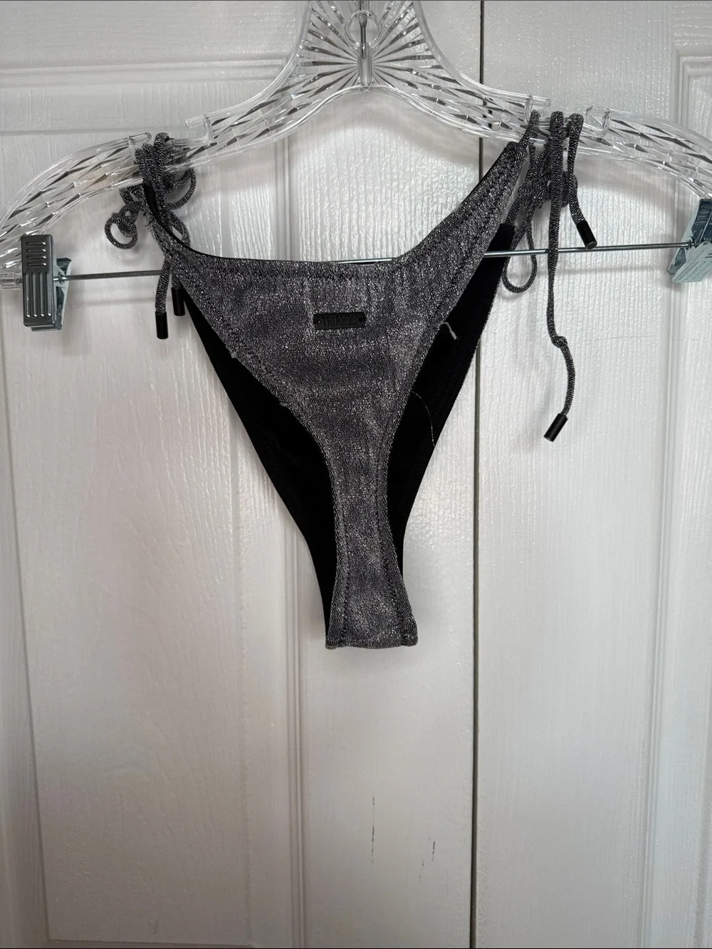 triangl swimwear Metallic Charcoal Tie-Side Bikini Panty
